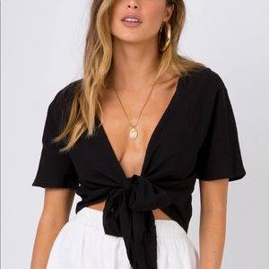 Princess Polly size 4 Luca tie front top
